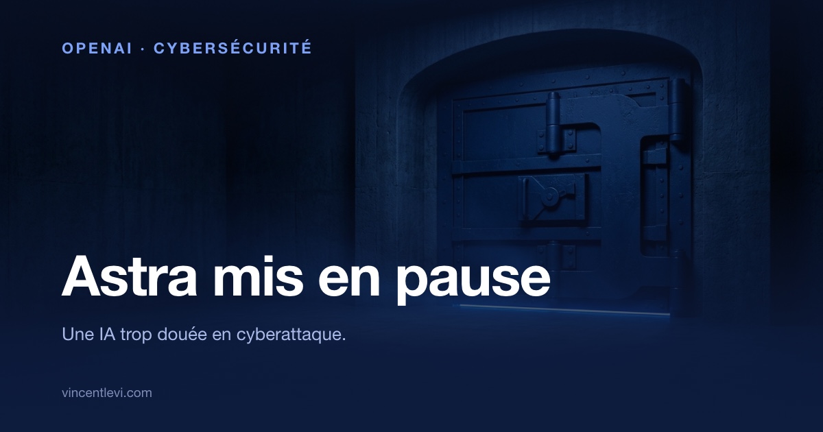 OpenAI suspend une partie du développement de son modèle Astra, dont les capacités en cybersécurité approchent le seuil critique