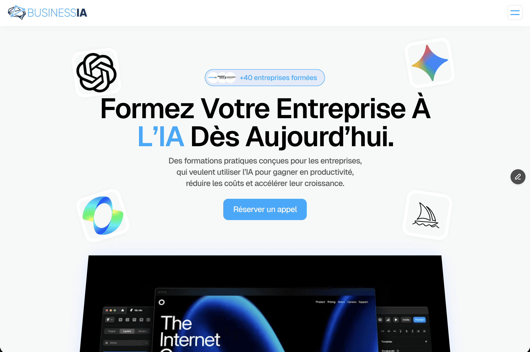 Aperçu du site Business IA
